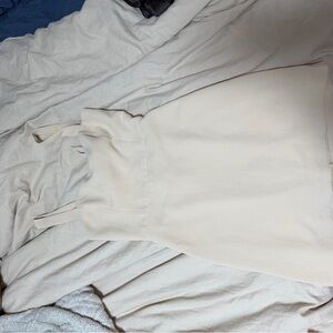 Aritzia Cream Backless Mini Dress